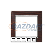 LEGRAND 770375 Valena Wenge dekor / Ezüst, ötös vízszintes keret villanyszerelés