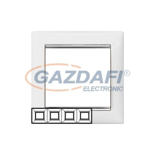 LEGRAND 770494 Valena Fehér / Ezüst, négyes vízszintes keret villanyszerelés