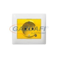 LEGRAND 771047 Galea Life 2P+F aljzat gyermekvédelemmel, irányfénnyel, sárga villanyszerelés