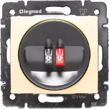 LEGRAND 774123 Valena hangszórócsatlakozó 2 kivezetéssel, elefántcsont villanyszerelés