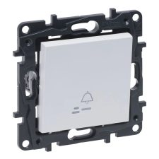LEGRAND 863110 Niloé Step egypólusú nyomó jelzőfénnyel, csengőjellel, fehér villanyszerelés
