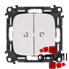 LEGRAND AF752005J, Valena Allure Csillárkapcsoló Jelzőfénnyel, 10 AX, Fehér világítási kellék