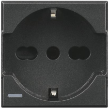 LEGRAND BTICINO Axolute HS4140/16 2P+F 2 modulos fekete 16A villanyszerelés