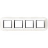 LEGRAND BTICINO Axolute takarókeret 2+2+2+2m Fehér., ovális HB4802M4HD