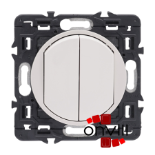 LEGRAND CF2X067002-CS, Céliane Csillárkapcsoló, 10 AX, Csavaros , Fehér világítási kellék