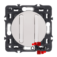 LEGRAND CF2X067002K-CS, Céliane Csillárkapcsoló, 10 AX, Keskeny, Csavaros , Fehér világítási kellék