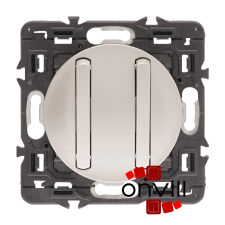 LEGRAND CT2X067002K-CS, Céliane Csillárkapcsoló, 10 AX, Keskeny, Csavaros , Titán világítási kellék