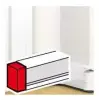 LEGRAND DLP végzáró elem bepattintható kábelcsatornához, 180 x 50 mm, fehér