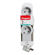 LEGRAND Elosztósor Standard 3x2P+F 1,5 m vezetékkel hosszabbító, elosztó