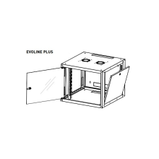 LEGRAND EVO12U6060P Evoline+ 19" 12U 600x600mm levehető oldallapos üvegajtós egyrészes fali rack szekrény egyéb hálózati eszköz
