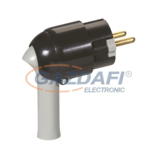 LEGRAND Földelt csatlakozódugó kiemelőkarral, szürke-fekete villanyszerelés