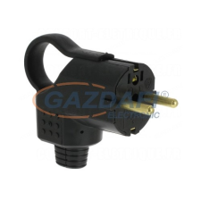 LEGRAND Földelt csatlakozódugó, oldalsó bekötésű, kihúzóval, fekete villanyszerelés