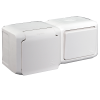 LEGRAND FORIX IP44 FK EGYPÓLUSÚ KAPCSOLÓ + FÖLDELT AJZAT FEHÉR 16A 250V