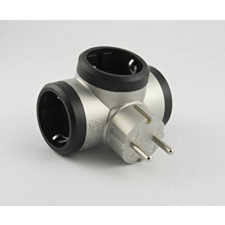 LEGRAND Hármas elágazású 2P+F elosztódugó, 16A, fekete, 694521 hosszabbító, elosztó