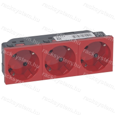 LEGRAND Legrand 077273 Program Mosaic 3x2P+F aljzat, sínezett, rugós, piros villanyszerelés