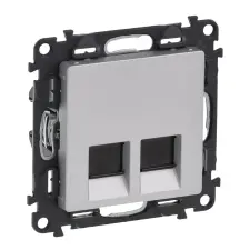 LEGRAND Legrand 753349 Valena Life 2xRJ45 Cat. 6A STP csatlakozóaljzat alumínium villanyszerelés