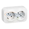 LEGRAND Legrand Forix IP20 fk 2x2P+F aljzat, 16 A, gyv, 45°-ban elforgatott betéttárcsa, fehér