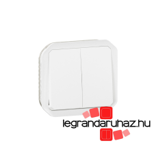 LEGRAND Legrand Plexo 55 kettős váltókapcsoló 10A, fehér, Legrand 069625L villanyszerelés