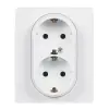 LEGRAND Niloé 2×2P+F csatlakozóaljzat gyermekvédelemmel (csavaros), fehér