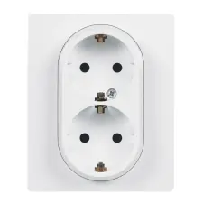 LEGRAND Niloé 2×2P+F csatlakozóaljzat gyermekvédelemmel (csavaros), fehér villanyszerelés