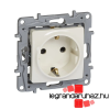 LEGRAND Niloé 2P+F csatlakozóaljzat gyermekvédelemmel (csavaros), körömmel, bézs 764629