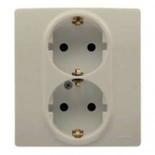 LEGRAND Niloé bézs 2×2P+F (GYV) biztonsági zsalus csatlakozóaljzat, csavaros 764644 villanyszerelés