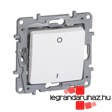 LEGRAND Niloé kétpólusú kapcsoló, körömmel, fehér 764517 villanyszerelés
