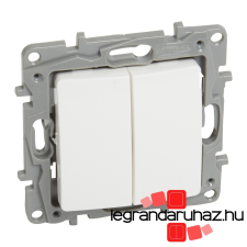 LEGRAND Niloé kettős váltókapcsoló, körömmel, fehér 764502 villanyszerelés