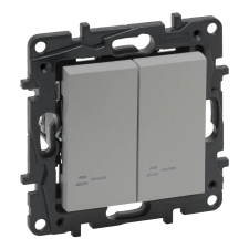 LEGRAND Niloé Step csillárkapcsoló jelzőfénnyel, 10AX, alumínium, IP44, Legrand 863315IP44 világítási kellék