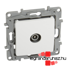 LEGRAND Niloé TV aljzat, átmenő (15 dB), körömmel, fehér 764552 villanyszerelés