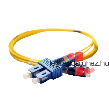LEGRAND patch kábel optika OS1/OS2 (UPC) monomódusú SC/LC duplex 9/125um LSZH (LSOH) sárga 1 méter LCS3 032603 villanyszerelés
