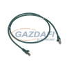 LEGRAND patch kábel, RJ45-RJ45, Cat6, árnyékolt (F/UTP), AWG26, LSZH (LSOH), zöld, d: 6mm, 1 méter, LCS2