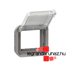  Legrand Plexo 55 Program Mosaic adapter füstszínű csapófedéllel, zárható, szürke, Legrand 069579L villanyszerelés
