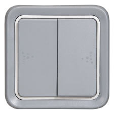 LEGRAND PLEXO IP55 KETTŐS VÁLTÓKAPCSOLÓ 10A KOMPLETT, SZÜRKE villanyszerelés