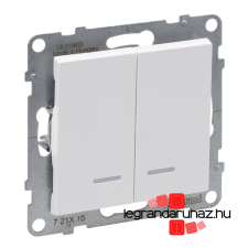 LEGRAND Suno csillárkapcsoló jelzőfénnyel 10 AX fehér, IP44, Legrand 721115IP44 világítási kellék