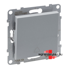 LEGRAND Suno egypólusú nyomó csengőjellel alumínium, Legrand 721313 villanyszerelés