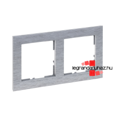 LEGRAND Suno kettős keret csiszolt alumínium, Legrand 721562 villanyszerelés