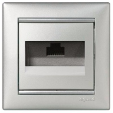 LEGRAND Valena 1xRJ45 UTP Cat6 aljzat, körmös alumínium (770246) villanyszerelés