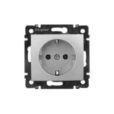 LEGRAND Valena 2P+F csatlakozóaljzat alumínium (770120) villanyszerelés