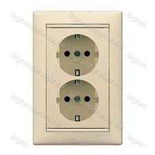LEGRAND Valena 2X2P+F csatlakozóaljzat elefántcsont 774370 villanyszerelés