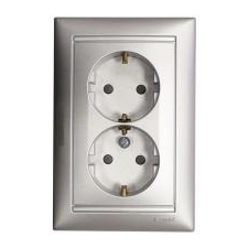 LEGRAND Valena 2x2P+F dugalj alumínium villanyszerelés