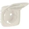 LEGRAND Valena Allure 2P+F csatlakozóaljzat burkolat, csapfedeles, elefántcsont , 754846