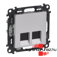 LEGRAND Valena Life 2xRJ45 Cat. 6A STP csatlakozóaljzat alumínium 753349 villanyszerelés