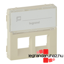 LEGRAND Valena Life 2xRJ45 csatlakozóaljzat burkolat, címketartóval elefántcsont 755481 villanyszerelés
