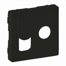 LEGRAND Valena Life fekete TV+RJ45 UTP Cat6 aljzathoz burkolat 756832 Legrand villanyszerelés