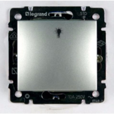 LEGRAND Valena N101 lámpajeles nyomó alumínium (770112) villanyszerelés