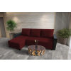  Lehel sarokkanapé remek ódon borvörös szövettel 200x135cm-es fekvőfelülettel
