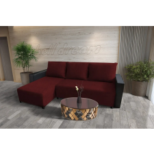  Lehel sarokkanapé remek ódon borvörös szövettel 200x135cm-es fekvőfelülettel bútor