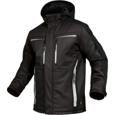 Leib Flex Antracit/Fekete Hőtükrös Téli Softshell Kabát - 5XL