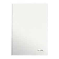 Leitz Beíró, A4, kockás, 80 lap, keményfedeles, lakkfényű, LEITZ &quot;Wow&quot;, fehér füzet